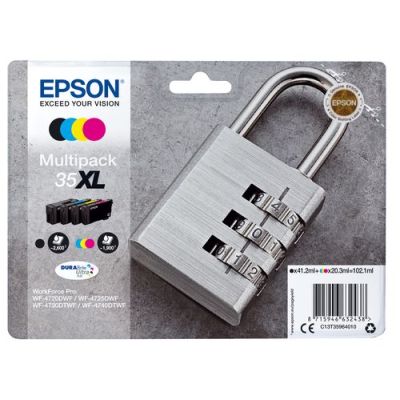 Epson Padlock Multipack 4-colours 35XL DURABrite Ultra Ink, Hoog (XL) rendement, Inkt op pigmentbasi