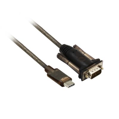 ACT AC6002, Zwart, 1,5 m, USB Type-C, DB-9, Mannelijk, Mannelijk