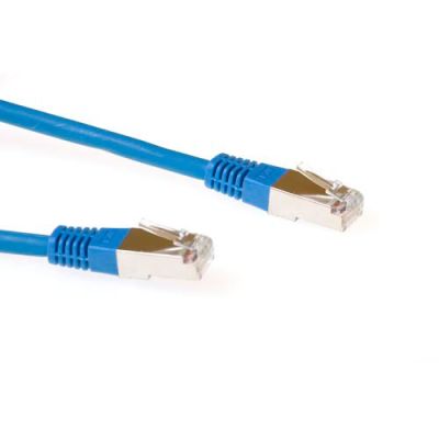ACT Blauwe 0,5 meter LSZH F/UTP CAT5E patchkabel met RJ45 connectoren