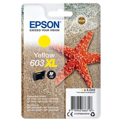 Epson Singlepack Yellow 603XL Ink, Hoog (XL) rendement, 4 ml, 1 stuk(s)
