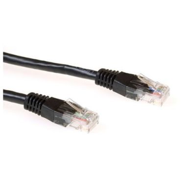 Ewent Zwarte 2 meter U/UTP CAT6 patchkabel met RJ45 connectoren