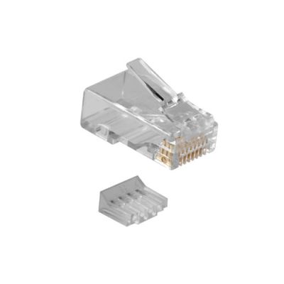 RJ45 (8P/8C) CAT5E modulaire connector voor ronde kabel met massieve of soepele aders