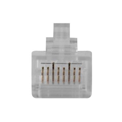 ACT RJ45 (8P/8C) CAT6 modulaire connector voor ronde kabel met massieve of soepele aders