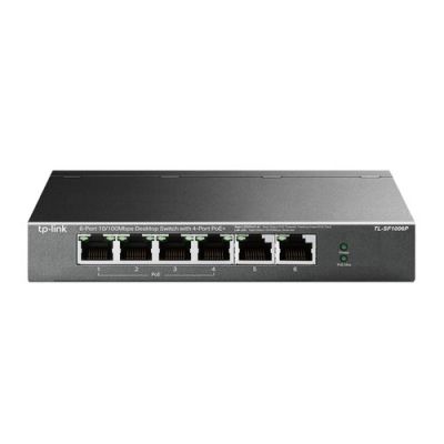 TP-Link TL-SF1006P, Unmanaged, Fast Ethernet (10/100), Power over Ethernet (PoE)