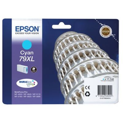 Epson Tower of Pisa Singlepack Cyan 79XL DURABrite Ultra Ink, Hoog (XL) rendement, 1 stuk(s)
