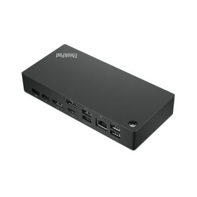 Lenovo 40AY0090UK, Bedraad, USB 3.2 Gen 1 (3.1 Gen 1) Type-C, 10,100,1000 Mbit/s, Zwart, 4K Ultra HD