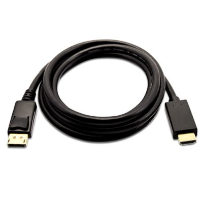 V7 V7DP2HD-03M-BLK-1E, 3 m, DisplayPort, HDMI, Mannelijk, Mannelijk, Recht