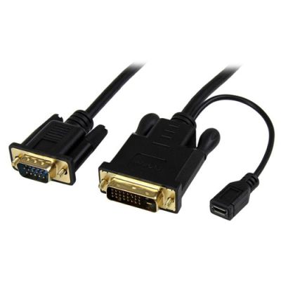 StarTech.com 1,8 m lange DVI naar VGA actieve converterkabel DVI-D naar VGA adapter 1920x1200, 1,9 m