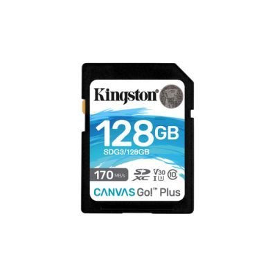 Kingston Technology Canvas Go! Plus, 128 GB, SD, Klasse 10, UHS-I, 170 MB/s, 90 MB/s