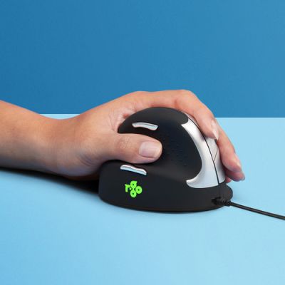 R-Go Tools R-Go HE Break Mouse, Ergonomische muis, Anti RSI zwart medium linkshandig bedraad