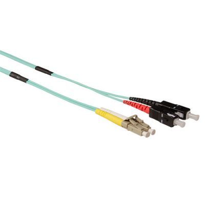 ACT 20 meter Multimode 50/125 OM3 duplex ruggedized fiber kabel met LC en SC connectoren