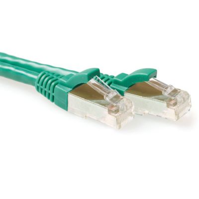 ACT Groene 7 meter LSZH SFTP CAT6A patchkabel snagless met RJ45 connectoren