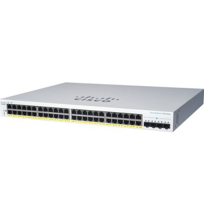 Cisco CBS220-24P-4X, Managed, L2, Gigabit Ethernet (10/100/1000), Power over Ethernet (PoE), Rack-mo