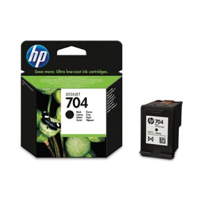 HP 704 Black Ink Cartridge inktcartridge 1 stuk(s) Origineel Zwart