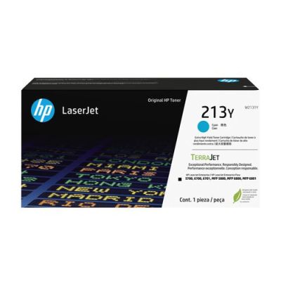 HP 213Y originele extra high-capacity LaserJet-tonercartridge, cyaan, 12000 pagina's, Cyaan, 1 stuk(