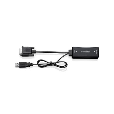 Wacom VGA to HDMI adapter DTK1651, HDMI Type A (Standaard), VGA (D-Sub), Mannelijk, Vrouwelijk, Zwart, 1 stuk(s)