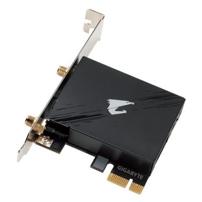 Gigabyte GC-WBAX210, Intern, Draadloos, PCI Express, WLAN / Bluetooth, 2400 Mbit/s, Zwart