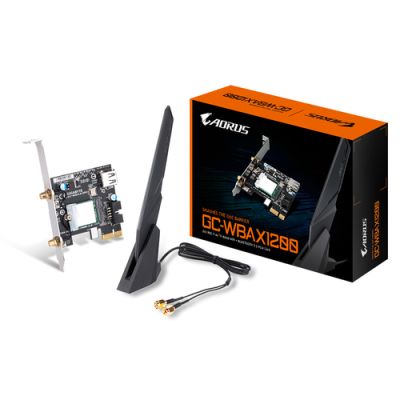 Gigabyte GC-WBAX1200, Intern, Draadloos, PCI Express, WLAN / Bluetooth, Wi-Fi 6E (802.11ax), 1200 Mb