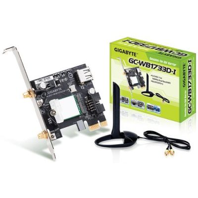 Gigabyte GC-WB1733D-I, Intern, Draadloos, PCI Express, WLAN / Bluetooth, Wi-Fi 5 (802.11ac), 1733 Mb