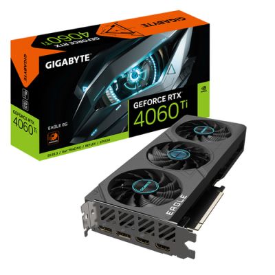 Gigabyte GeForce RTX 4060 Ti EAGLE 8G, GeForce RTX 4060 Ti, 8 GB, GDDR6, 128 Bit, 7680 x 4320 Pixels