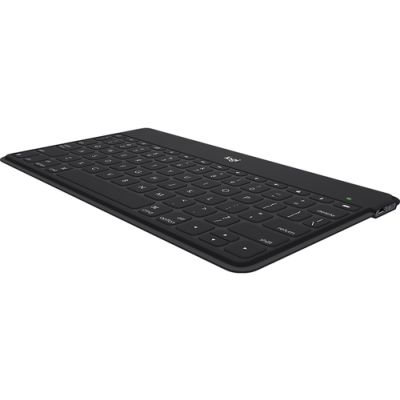 Logitech Keys-To-Go, QWERTY, Deens, Fins, Scandinavisch, Zweeds, 1,7 cm, 1,2 mm, Alle merken, Zwart
