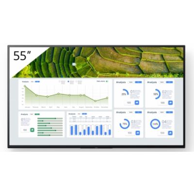 Sony FW-55BZ30L, Digitale signage flatscreen, 139,7 cm (55"), LCD, 3840 x 2160 Pixels, Wifi, 24/7