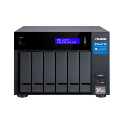 QNAP TVS-672XT, NAS, Tower, Intel® Core™ i3, Zwart