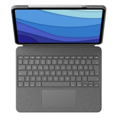 Logitech Combo Touch, QWERTZ, Duits, Trackpad, 1,9 cm, 1 mm, Apple