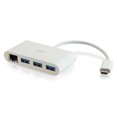 C2G 82409, USB 3.2 Gen 1 (3.1 Gen 1) Type-C, Wit, RJ-45, USB 3.2 Gen 1 (3.1 Gen 1) Type-A, Polyvinyl