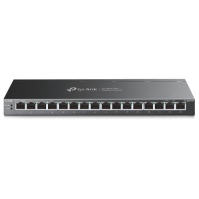 TP-Link TL-SG116P, Unmanaged, Gigabit Ethernet (10/100/1000), Full duplex, Ophangsysteem voor aan de