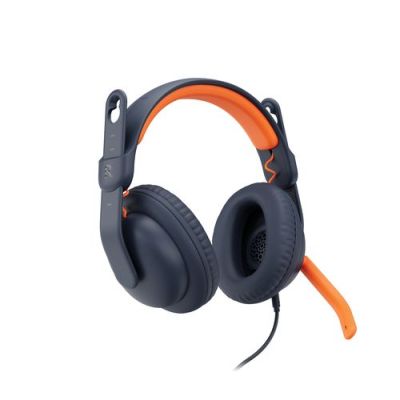 Logitech Zone Learn Over Ear 3.5mm AUX, Bedraad, Onderwijs, 192 g, Headset, Blauw, Oranje