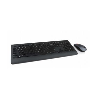 Lenovo 4X30H56824, Volledige grootte (100%), Draadloos, RF Draadloos, QWERTY, Zwart, Inclusief muis