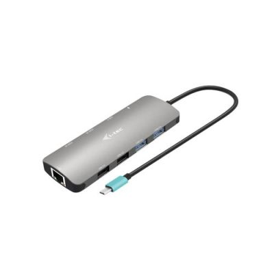 i-tec USB-C Metal Nano 2x Display Docking Station + Power Delivery 100 W, Bedraad, USB 3.2 Gen 1 (3.
