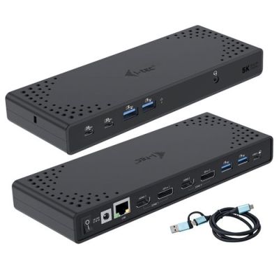 i-tec USB 3.0 / USB-C / Thunderbolt 3 Dual Display Docking Station Gen2 + Power Delivery 100W, Bedra