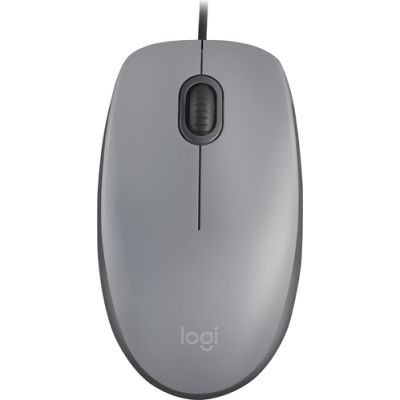 Logitech M110, Ambidextrous, Optisch, USB Type-A, 1000 DPI, Grafiet, Grijs
