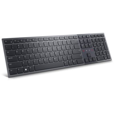 DELL KB900, Volledige grootte (100%), RF-draadloos + Bluetooth, Schaar-toetsschakelaar, QWERTY, Graf