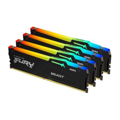 Kingston Technology FURY Beast RGB, 64 GB, 4 x 16 GB, DDR5, 5600 MHz, 288-pin DIMM