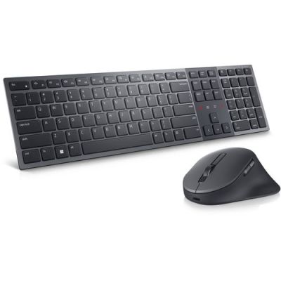 DELL KM900, Volledige grootte (100%), RF-draadloos + Bluetooth, Schaar-toetsschakelaar, QWERTY, Graf
