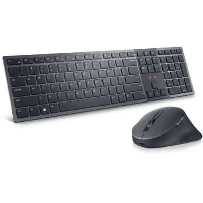 DELL KM900, Volledige grootte (100%), RF-draadloos + Bluetooth, Schaar-toetsschakelaar, QWERTY, Graf