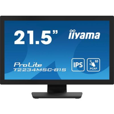 iiyama ProLite T2234MSC-B1S, 54,6 cm (21.5"), 1920 x 1080 Pixels, Full HD, 8 ms, Zwart