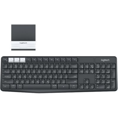 Logitech K375s Multi-Device Wireless Keyboard and Stand Combo, Volledige grootte (100%), Draadloos,