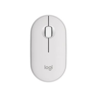 Logitech Pebble 2 M350s, Ambidextrous, Optisch, RF-draadloos + Bluetooth, 4000 DPI, Wit