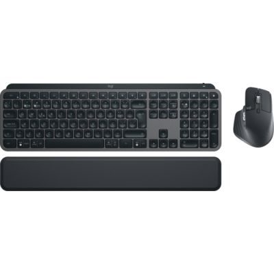 Logitech MX Keys S Combo, Volledige grootte (100%), RF-draadloos + Bluetooth, Schaar-toetsschakelaar