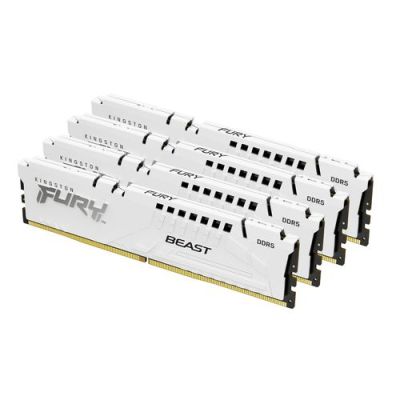 Kingston Technology FURY Beast White XMP, 64 GB, 4 x 16 GB, DDR5, 5600 MHz, 288-pin DIMM, Wit