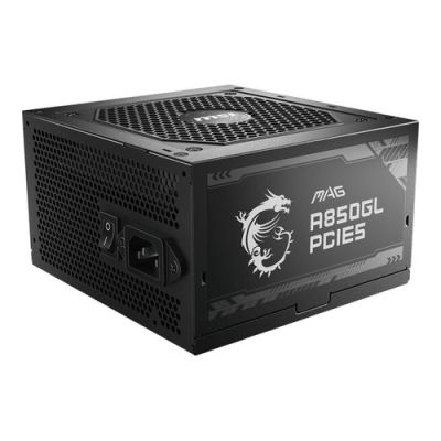 MSI MAG A850GL PCIE5, 850 W, 100 - 240 V, 47 - 63 Hz, 8 A, 4 A, Actief