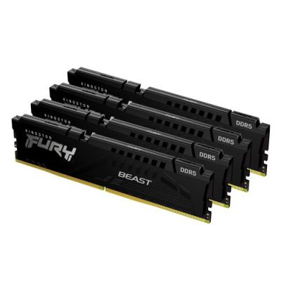 Kingston Technology FURY Beast Black XMP, 64 GB, 4 x 16 GB, DDR5, 5600 MHz, 288-pin DIMM, Zwart