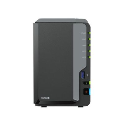 Synology DiskStation DS224+, NAS, Desktop, Intel® Celeron®, J4125, Zwart