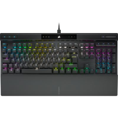 Corsair CH-910941A-BE, Volledige grootte (100%), USB, Opto-mechanische toetsschakelaar, AZERTY, RGB