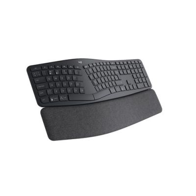Logitech Ergo K860 for Business, Volledige grootte (100%), RF-draadloos + Bluetooth, Semi-mechanisch