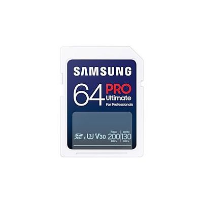 Samsung MB-SY64SB/WW, 64 GB, SDXC, UHS-I, 200 MB/s, 130 MB/s, Class 3 (U3)